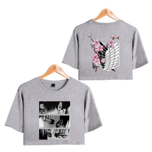 Levi Sakura Crop Top – Attack on Titan Street Style Tee
