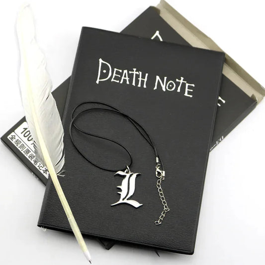Death Note Faux Leather Notebook Set – Anime Journal + Pen/Necklace