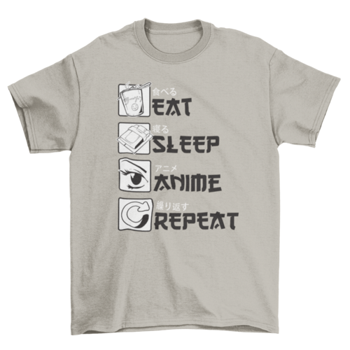 Eat Sleep Anime Repeat T-Shirt