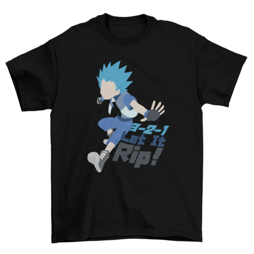 Anime Character  “3 2 1 Let It Rip!” Quote T-Shirt